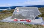 Monumentos a ingleses mortos na guerra em Port Stanley, capital de Falkland